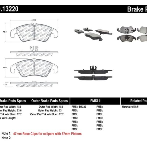 ST Sport Brake Pads Stoptech 309.13220