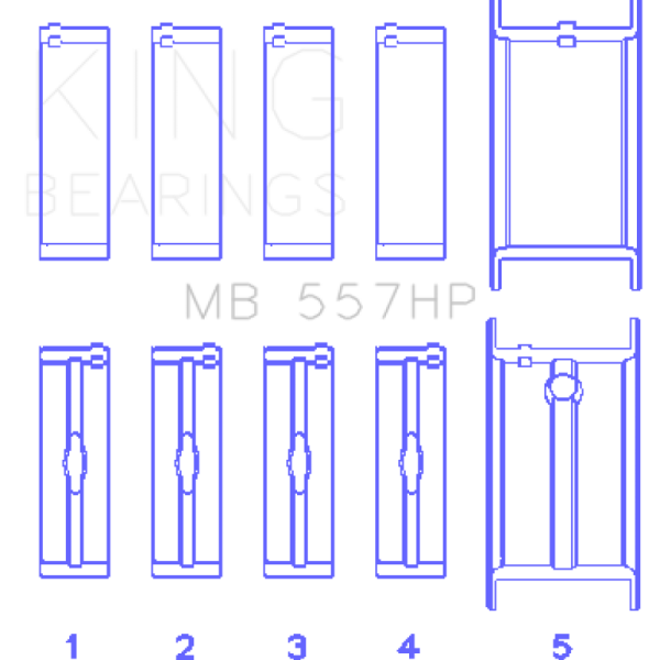 KING Main Bearings King Engine Bearings MB557HP020