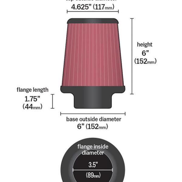 KN Universal Air Filter K&N Engineering RE-0950