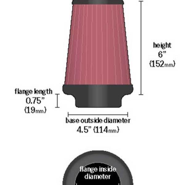 KN Universal Air Filter K&N Engineering RU-5062XD