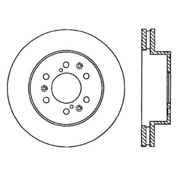 ST Slotted Sport Brake Rotors Stoptech 126.66057SR