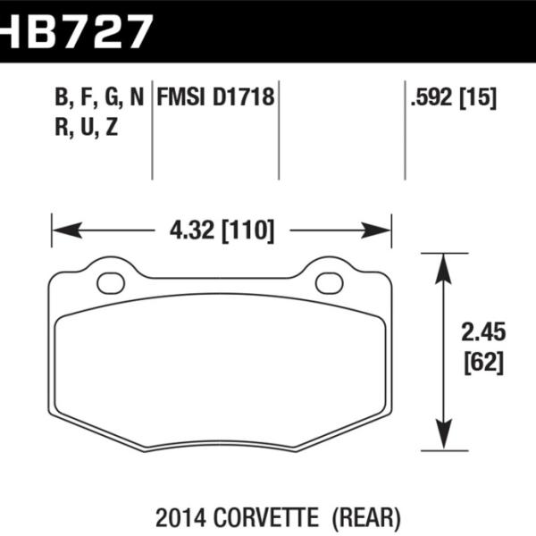 Hawk Performance HB727G.592
