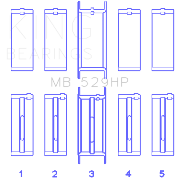 KING Main Bearings King Engine Bearings MB529HP010