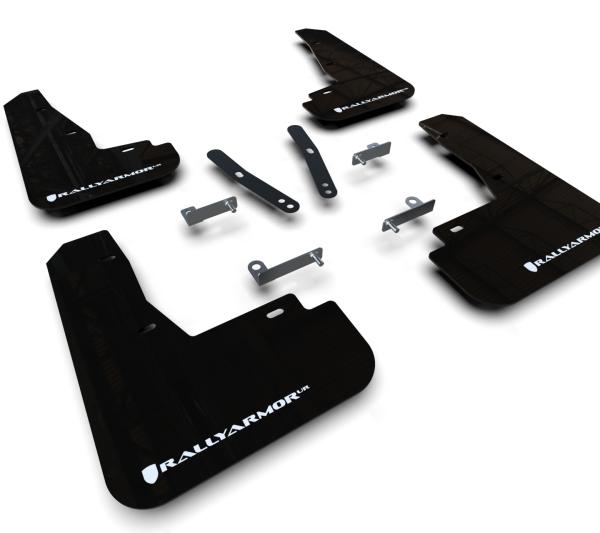 RAL UR Blk Flap/Wht Logo Rally Armor MF91-UR-BLK-WH