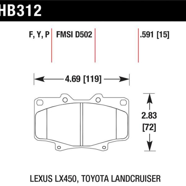 Hawk Performance HB312Y.591
