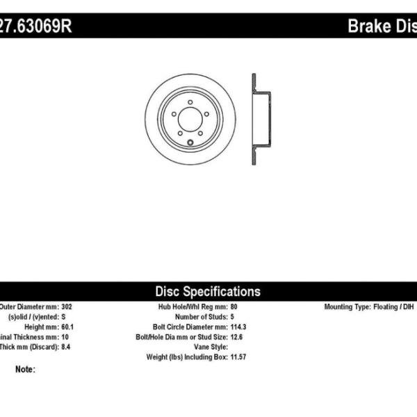 ST Slot & Drill Brake Rotors Stoptech 127.63069R