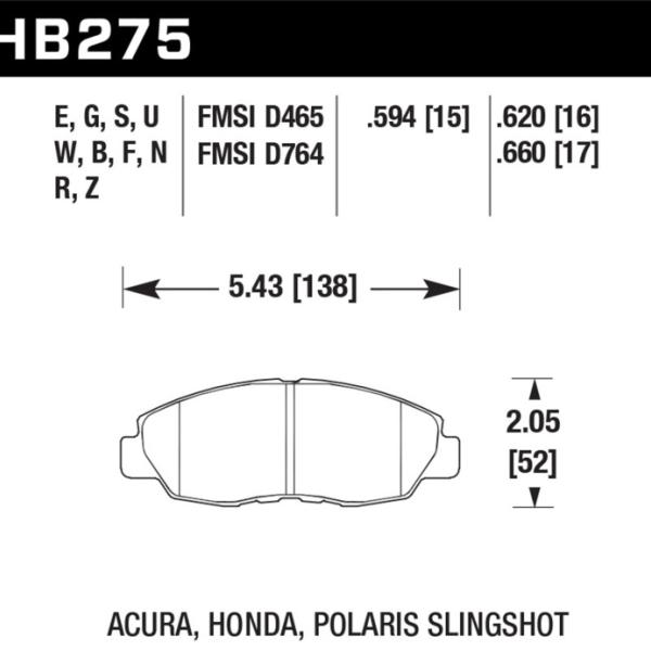 Hawk Performance HB275Z.620