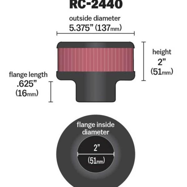 KN Universal Air Filter K&N Engineering RC-2440