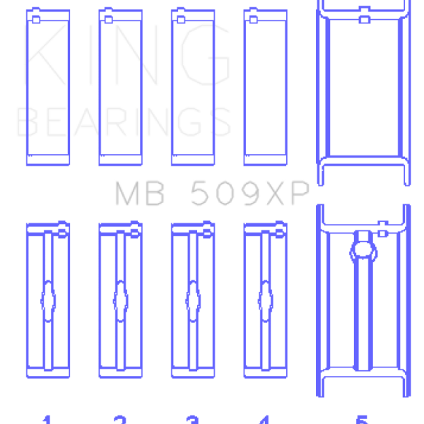 KING Main Bearings King Engine Bearings MB509XP001
