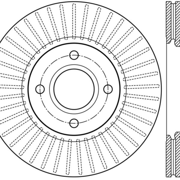 ST Slotted Sport Brake Rotors Stoptech 126.61110SL