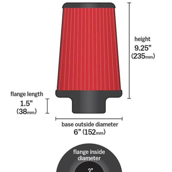 AEM IND Universal Air Filter AEM Induction 21-2039DK