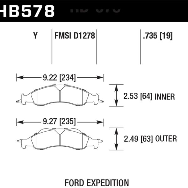 Hawk Performance HB578Y.735