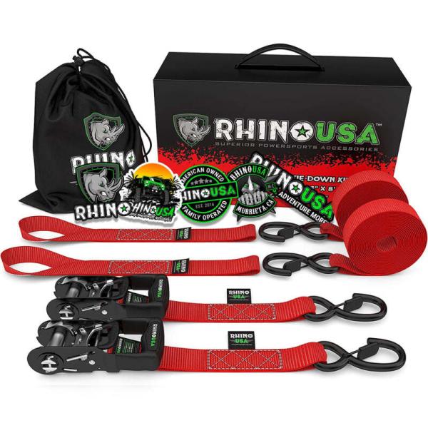 RSA Tie Down Kits Rhino USA HDKIT-2PK-RED
