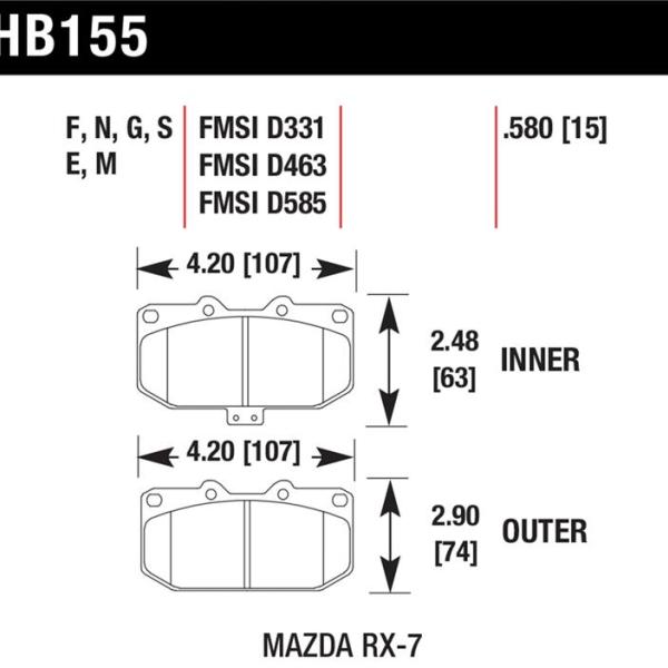 Hawk Performance HB155F.580