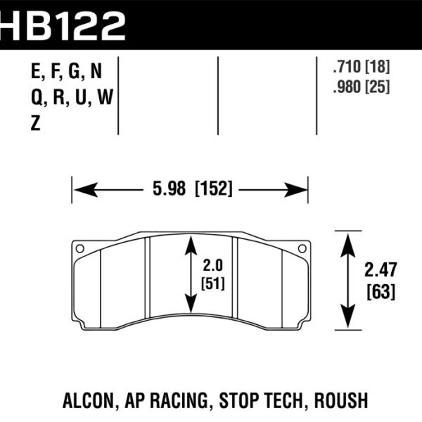 Hawk Performance HB122E.710