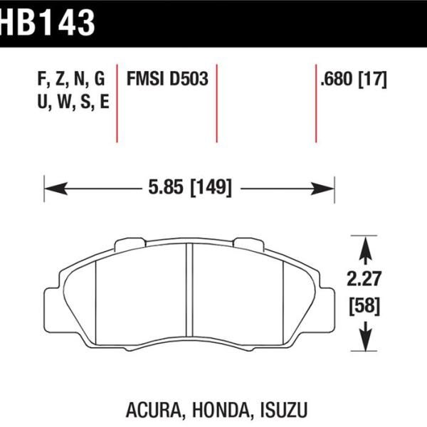 Hawk Performance HB143G.680