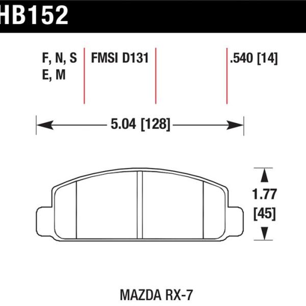 Hawk Performance HB152N.540
