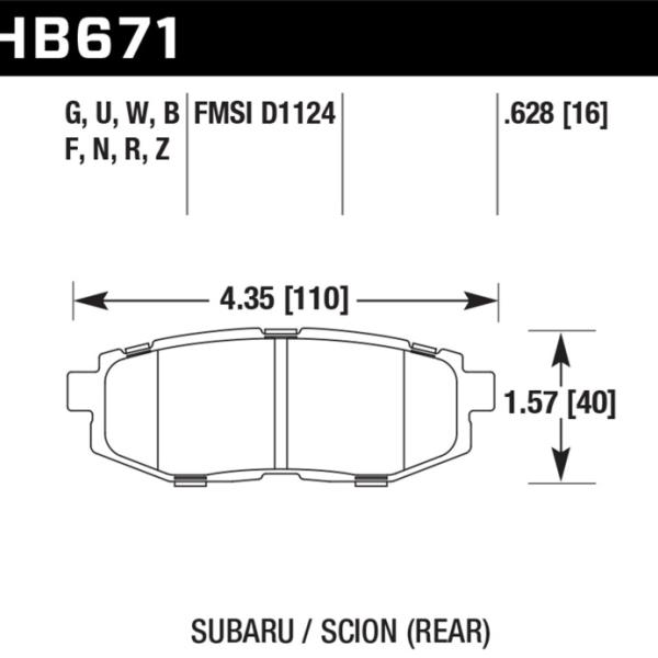 Hawk Performance HB671W.628