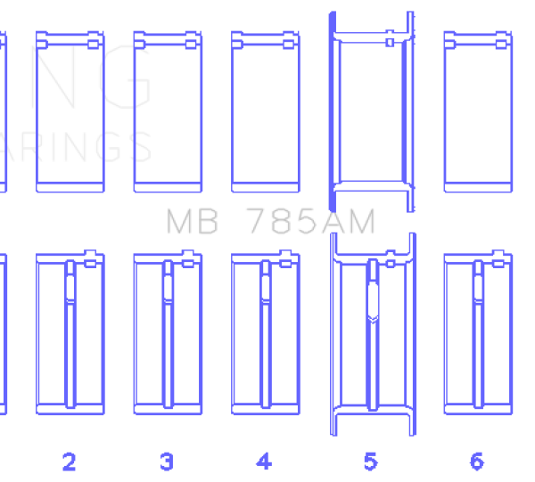 KING Main Bearings King Engine Bearings MB785AM010