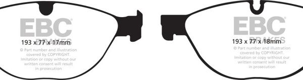EBC Yellowstuff Brake Pad Sets EBC DP42076R