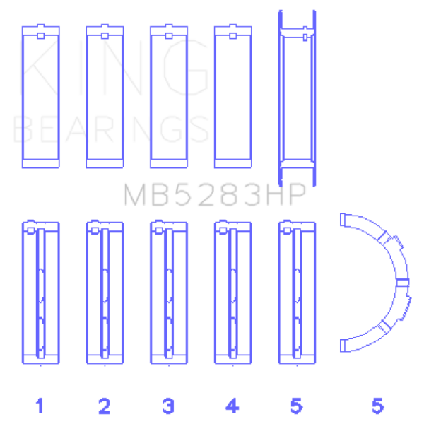 KING Performance Main Bearings King Engine Bearings MB5283HP
