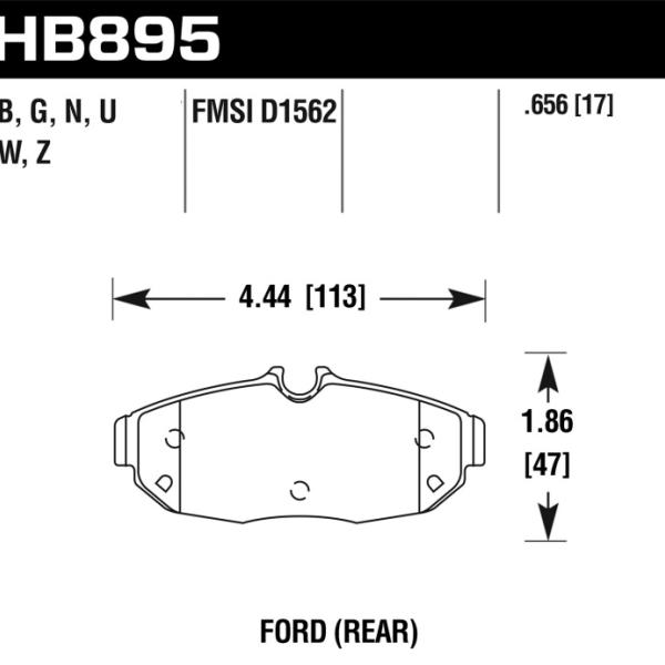 Hawk Performance HB895G.656