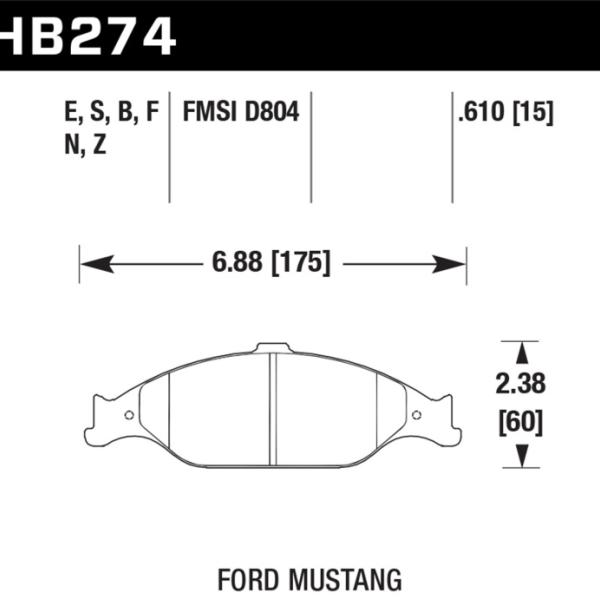 Hawk Performance HB274Z.610