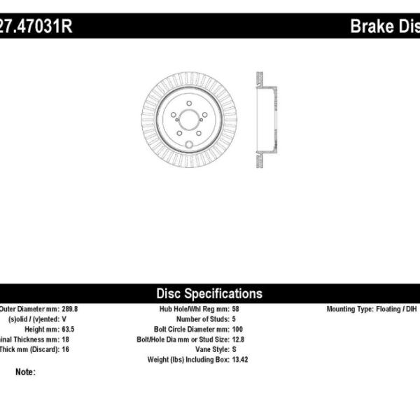 ST Slot & Drill Brake Rotors Stoptech 127.47031R