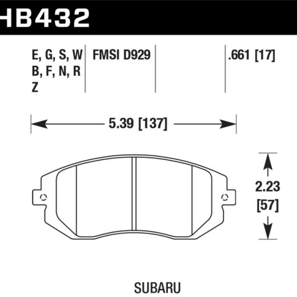 Hawk Performance HB432E.661