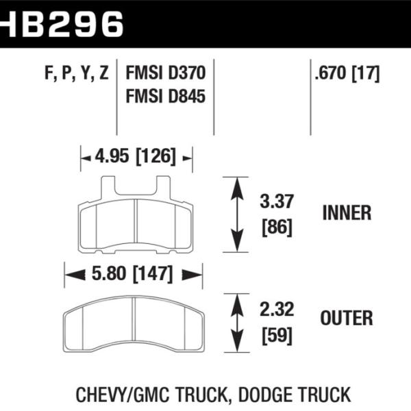 Hawk Performance HB296Y.670
