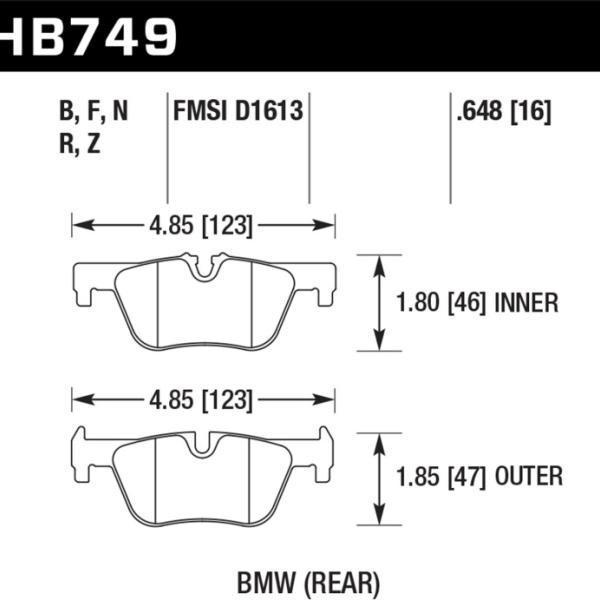Hawk Performance HB749Z.648