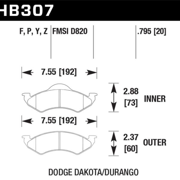 Hawk Performance HB307P.795