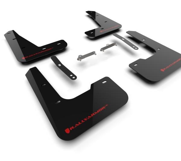 RAL UR Blk Flap/Rd Logo Rally Armor MF120-UR-BLK-RD