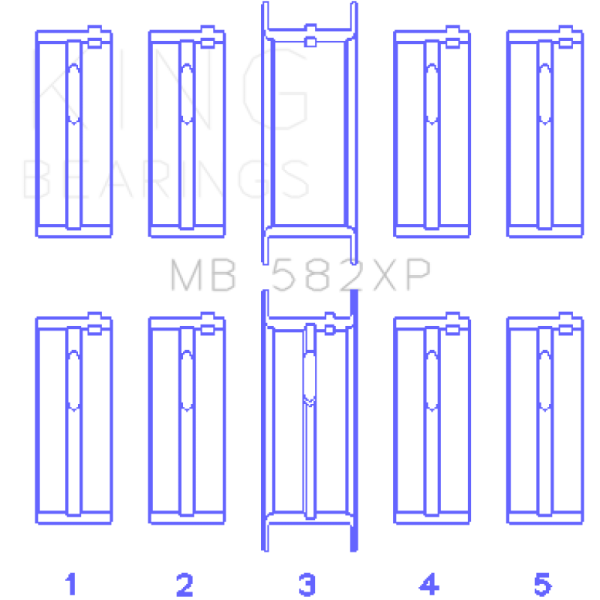 KING Performance Main Bearings King Engine Bearings MB582XP