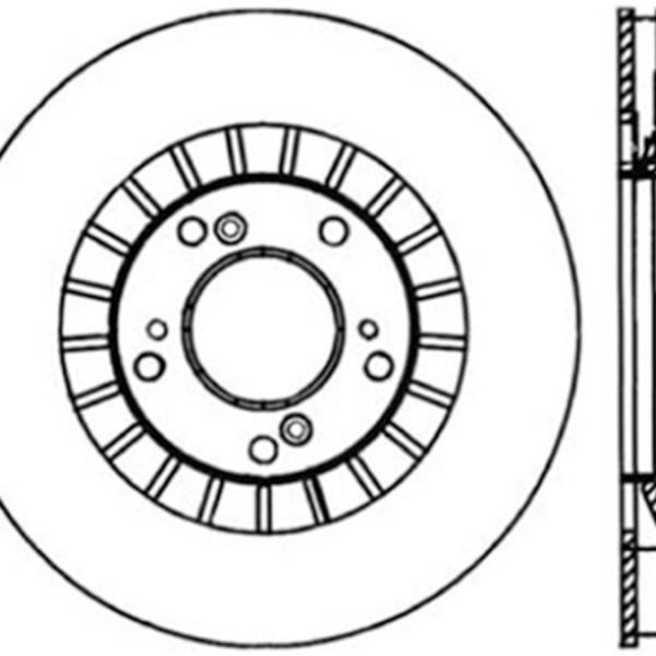 ST Slotted Sport Brake Rotors Stoptech 126.40048CSL