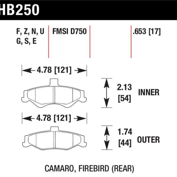 Hawk Performance HB250S.653