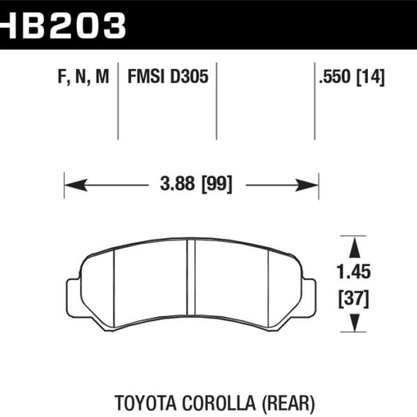 Hawk Performance HB203M.550