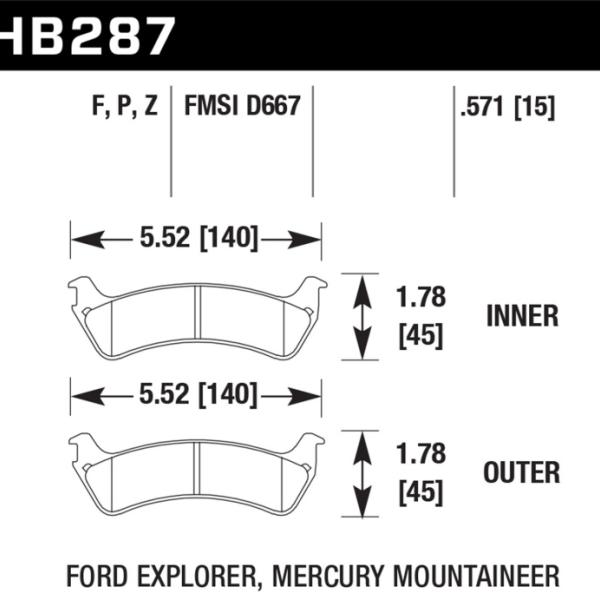 Hawk Performance HB287F.571