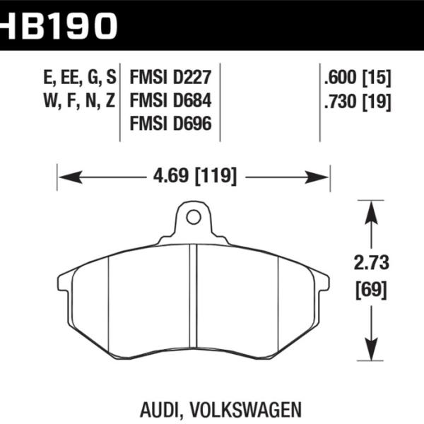 Hawk Performance HB190E.600