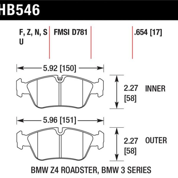 Hawk Performance HB546S.654