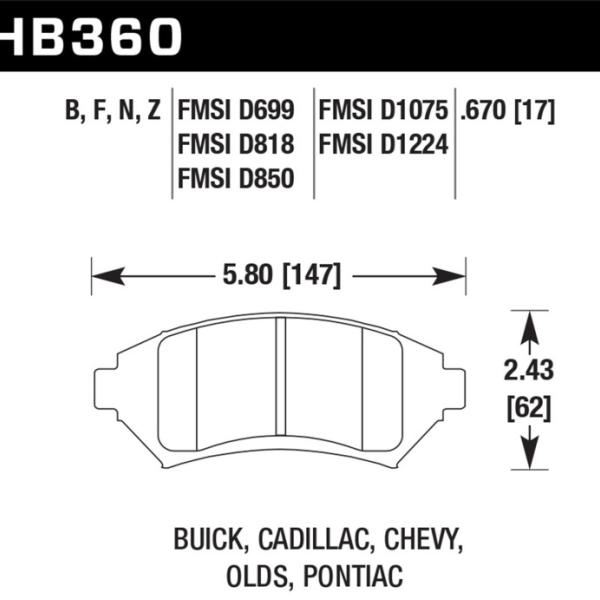 Hawk Performance HB360Z.670
