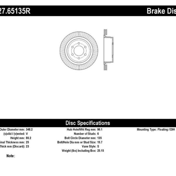 ST Slot & Drill Brake Rotors Stoptech 127.65135R