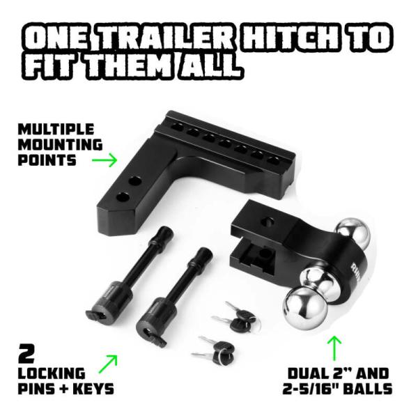 RSA Hitches Rhino USA RG-HTDROP2-BLK