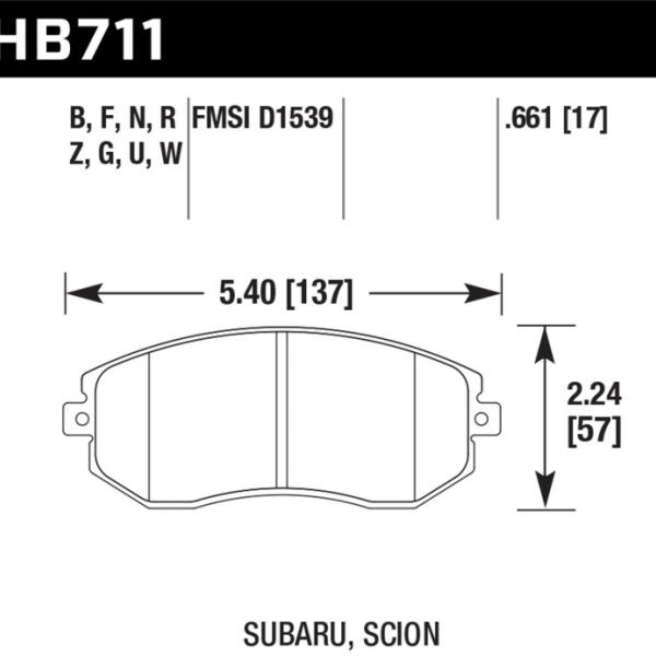 Hawk Performance HB711W.661