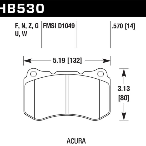 Hawk Performance HB530G.570
