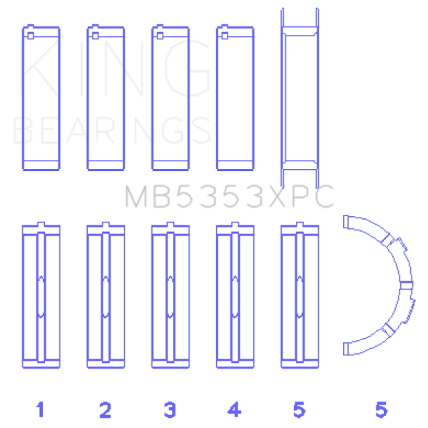 King Engine Bearings MB5353XPC