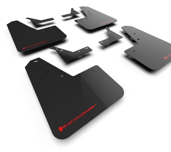 RAL UR Blk Flap/Rd Logo Rally Armor MF128-UR-BLK-RD