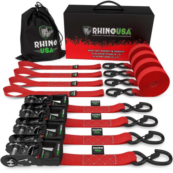 RSA Tie Down Kits Rhino USA TD-GC1.6X15-RED
