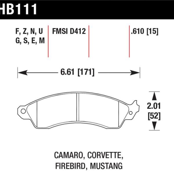 Hawk Performance HB111U.610