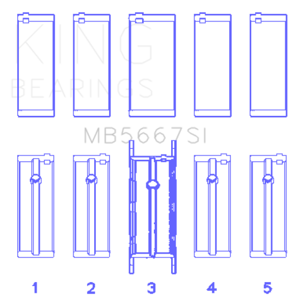 KING Main Bearings King Engine Bearings MB5667SI